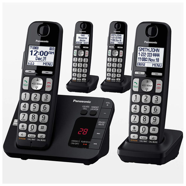 Panasonic KX-TGE434B Cordless Handsets with Smart Key Function