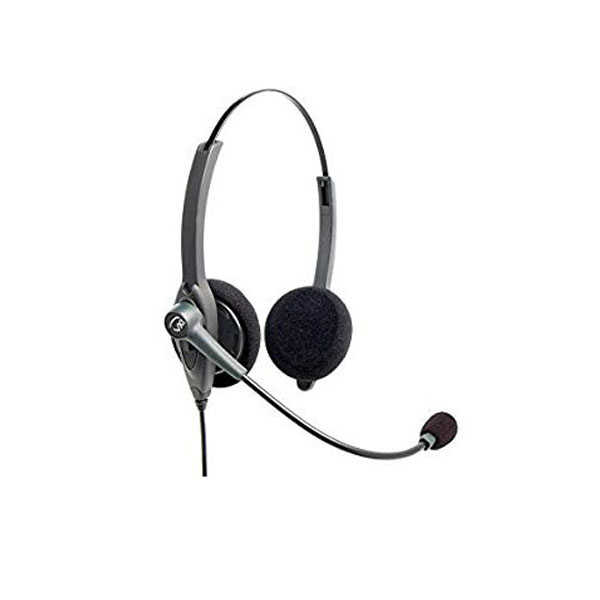 VXI Passport 21P DC Over-the-head Binaural Headset With DC N/C Microphone - Bulk