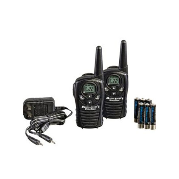 Midland Radio GMRS 2-Way Radio (Up to 18 Miles) with accessories