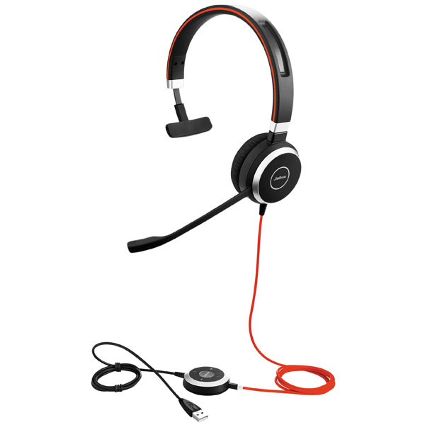 Jabra Evolve 40 Mono USB Corded Headset Microsoft Lync/OC